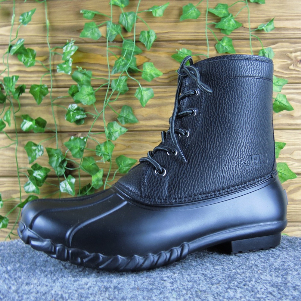 JBU by Jambu Black Duck Boots Mens Lace Up Waterproof‎ Winter Shoes 10 Medium